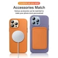 thumbnail image 4 of Official MagSafe Leather Case for Apple iPhone 16 Pro Max 13 12 14 15 Plus Original Strong MacSafe Magnetic Cover Accessories Cherry for iPhone 15 Plus, 4 of 6