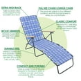 Garden Elements Steel Adjustable Folding Grey Chaise Lounger Outdoor