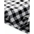 thumbnail image 5 of INSPIRE CHIC Women's Midi Dress Puff Short Sleeves Smocked Checks Gingham Dresses XL Black, 5 of 6