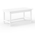 thumbnail image 4 of Westin Outdoor 35" Inch Adirondack Coffee Table for Patio Backyard UV Weather Resistant HDPE Plastic, White, 4 of 5