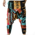thumbnail image 1 of Pantalones bombachos de cintura media con estampado de encaje a la moda para hombre, pantalones casuales de longitud completa, pantalones de entrepierna para hombre, 1 of 6