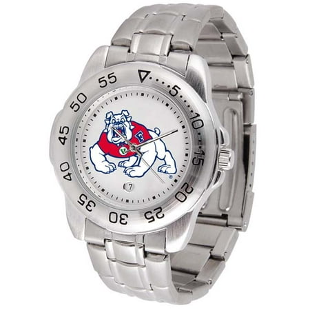 - Fresno State Sport Men's Steel Band Watch