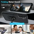 thumbnail image 3 of KOMI Compatible with Samsung Galaxy A16 5G Case with Screen Protector+Camera Lens Protector,Heavy Duty Full Body Phone Cover Built in Ring Holder Kickstand, 2025 Black Matte, 3 of 5