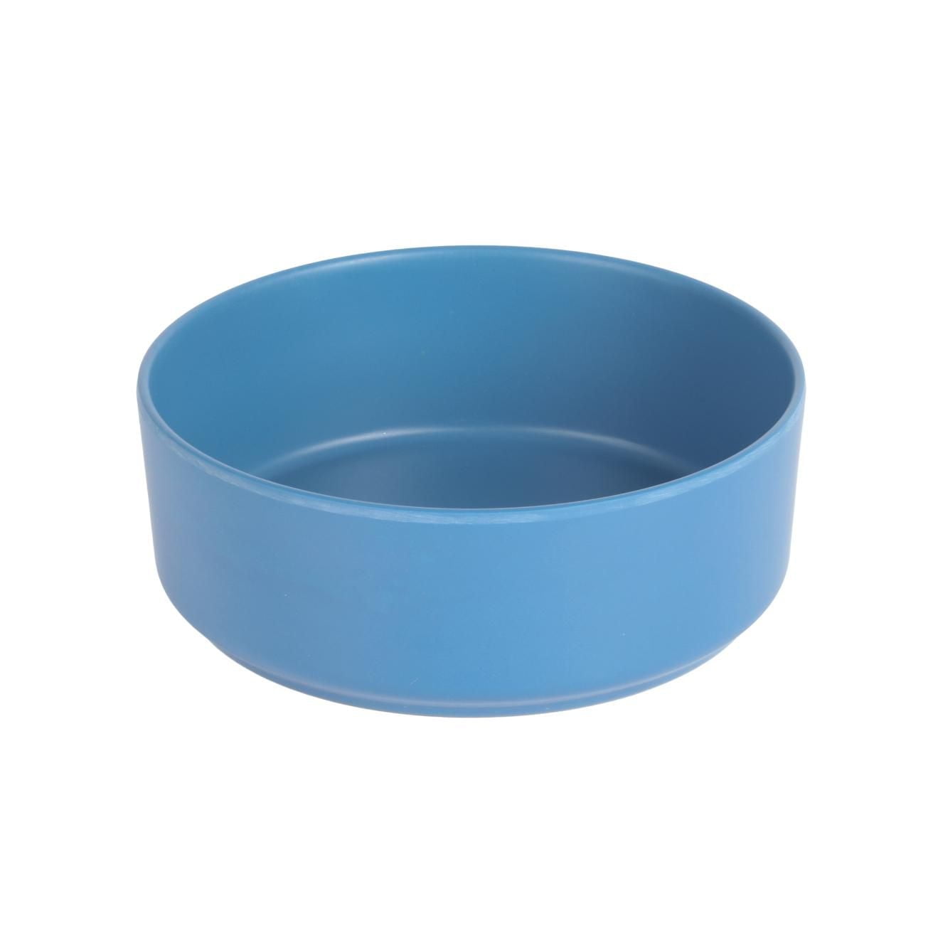 Gibson Home Canyon Crest 12 Piece Melamine Dinnerware Set, Dark Blue, Matte Finish