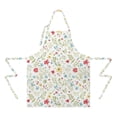 thumbnail image 2 of Pioneer Flower Floral Print Pattern Apron for Women and Men, Cotton Linen Waterproof with Pockets, Adjustable, 33x27 Inch for Kitchen, Gardening, BBQ, Salon, 2 of 6