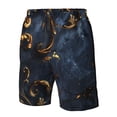 thumbnail image 4 of Balery Elegant Gold Scrollwork Traje de Baño Estilo Hawaiano para Hombre, Shorts de Secado Rápido con Bolsillos-XX-Large, 4 of 6