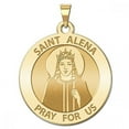 thumbnail image 2 of Saint Alena Religious Medal  - 3/4 inch Size of a Nickel -Solid 14K White Gold, 2 of 2