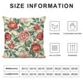 thumbnail image 5 of Nawypu  Throw Pillow Covers,Red Cozy with Leaves and Floral Pattern Pillowcases,Decoration Square Pillows Cushion Covers for Living Room Couch Sofa Bed Car Chair, 5 of 5