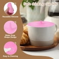 thumbnail image 3 of 3Pcs Tapas de Taza de Silicona, Tapas Universales en Forma de Gota de 3.94" Reutilizables para Bebidas Calientes y Frías para Tazas de Té, Tazas de Café, Rosa, 3 of 7