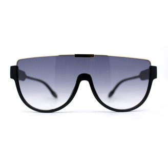 NWT Vintage 80\'s Plastic Lady Fashion Sunglasses (Black/Smoke) Womens 80s Flat Top Thick Plastic Shield Sunglasses Black  main image 3