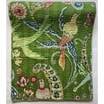 thumbnail image 3 of Bird Peacock animal Print Cotton Handmade Handblock Kantha Quilt Bohemain Decor Queen Size / King Size / Twin Size Bedspread Boho Coverlet Throw Blanket with 2 pillow cover, 3 of 5