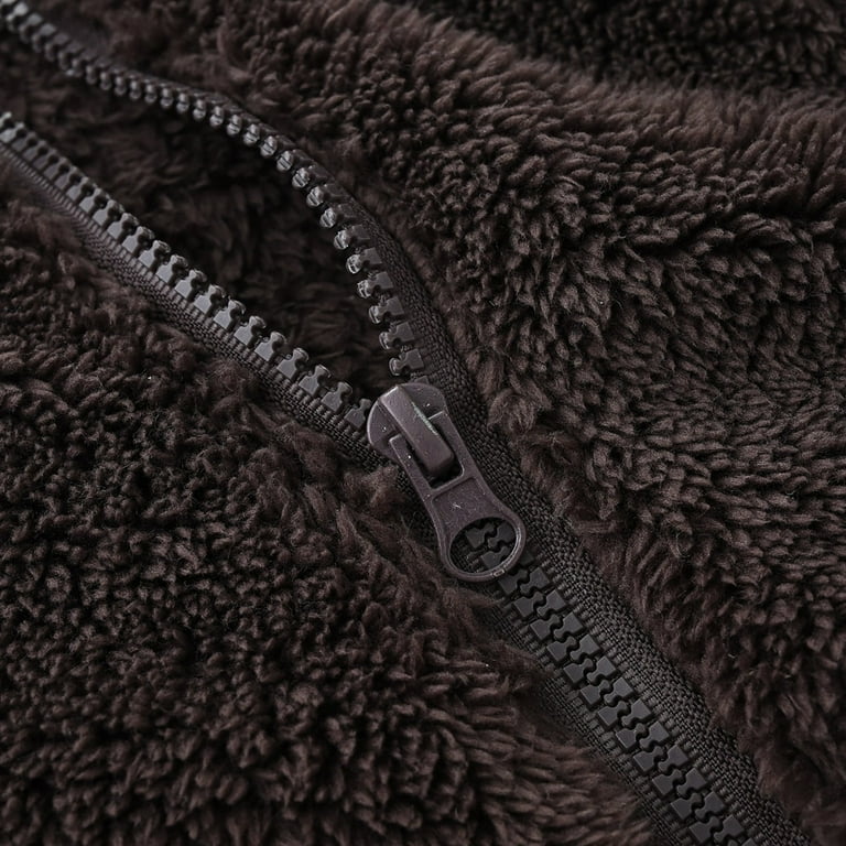 Toddler Boys Girls Fleece Sherpa Vest - Sleeveless Zip Up Jacket, Faux Fur Pocket, Fall Winter Outerwear Coat