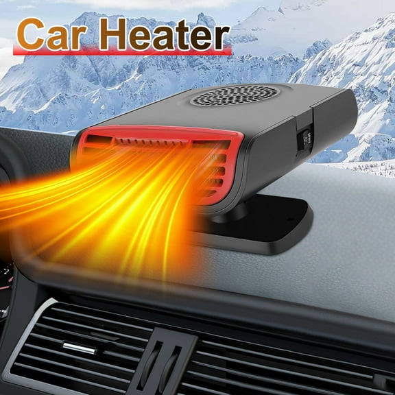 Portable 12V Car Heater & Defroster: 2-in-1 Fast Heating/Cooling Fan, Windscreen Defogger for Vehicle Climate Control - ABS