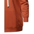thumbnail image 4 of A2Y Women's Relax Fit Long Sleeve Kangaroo Pockets Hoodie Sweatshirts Ash Copper S, 4 of 6