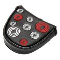thumbnail image 2 of Mallet Putter Cover Magnetic Closure set accessories golf Half Round Golf Headcover PU Black, 2 of 9