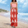 thumbnail image 2 of Jxximdong Palazzo Pants for Women, Petite High Waist Wide Leg Summer Beach Vacation Pants Boho Casual Palazzo Trousers, Red Womens Casual Trousers, 2 of 7