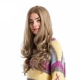 thumbnail image 2 of DAPRZIY Fashion Wavy Light Brown Long Curly Wig For Woman Wig Artificial Hair Wigs, 2 of 5