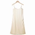thumbnail image 2 of Elegant Silky Midi Slip Dress in Solid Color for Women - Perfect Underlayer, 2 of 5