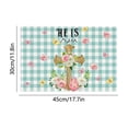 thumbnail image 3 of D 12X18 Inch Linen Easter Placemat With Cross And Egg Pattern Heat Resistant Washable For Dining Table Kitchen Spring Decoration, 3 of 7