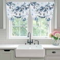 thumbnail image 4 of Blue Gnomes Christmas Balloon Curtains 63 Inch Length for Living Room/Bedroom, Xmas Balls Tree Snowflake Wooden Rod Pocket Privacy Door Curtains Decorative Tie Up Shade for Window 52"x63", 4 of 8