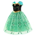thumbnail image 5 of Vestido de princesa Anna para niña 2024, vestido de tutú de lujo verde para niña, regalo de cumpleaños, fiesta, cosplay, vestido de baile, disfraz de Halloween, 5 of 5