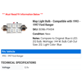 thumbnail image 2 of Map Light Bulb - Compatible with 1993 - 1997 Ford Ranger - Dorman, 2 of 2