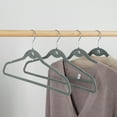 thumbnail image 5 of Trio Home Heavy Duty Velvet Hangers with Cascade Hook, 360 Degree Rotatable Hook (30 PACK) - Grey, 5 of 5