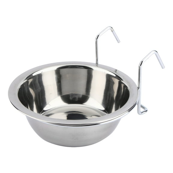 Stainless Steel Food Water Bowl for Pet Bird Crates Cages Coop Dog Cat Rabbit Size