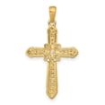 thumbnail image 3 of Real 14kt Yellow Gold 1/6ct. Diamond Filigree Cross Pendant; for Adults and Teens; for Women and Men, 3 of 4