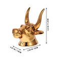 thumbnail image 4 of Miangastore 1 Set Creative Bull Head Ukulele Hook Wall Mounted Guitar Hanger (Golden), 4 of 9