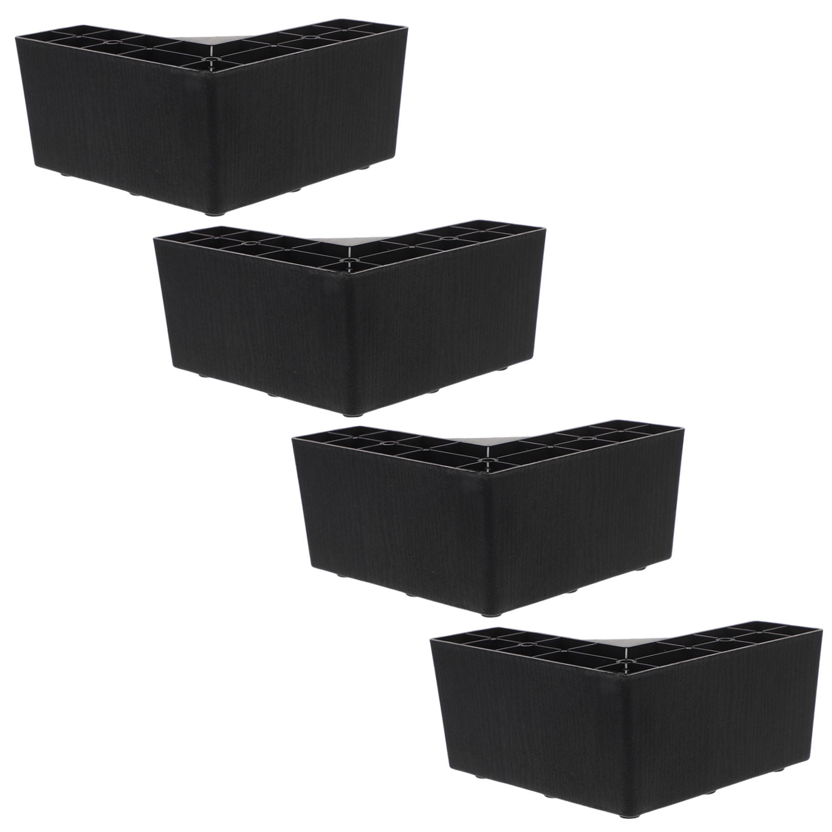 Pawsdot Plastic Furniture Risers in Black - Elevate and Protect Your Furniture and Floors