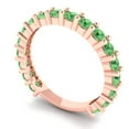 thumbnail image 2 of 1.44 ctw Wedding Band for Women - 18K Rose Gold Simulated Green Diamond Stackable Eternity Ring, 2 of 6