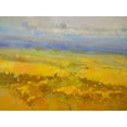thumbnail image 2 of Yeremyan, Vahe 32x25 White Modern Wood Framed Museum Art Print Titled - Field of Yellow Flowers, 2 of 4