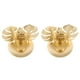 thumbnail image 3 of KAKOWELY 2 candelabros decorativos de hierro con diseño nórdico de pan de oro (dorado), 3 of 5