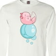 thumbnail image 4 of Inktastic Cute Axolotl Sitting on a Bubble Long Sleeve T-Shirt, 4 of 5