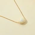 thumbnail image 2 of Cora - 18K Gold Plated Floating Baroque Pearl Minimalist Trendy Necklace, 2 of 4