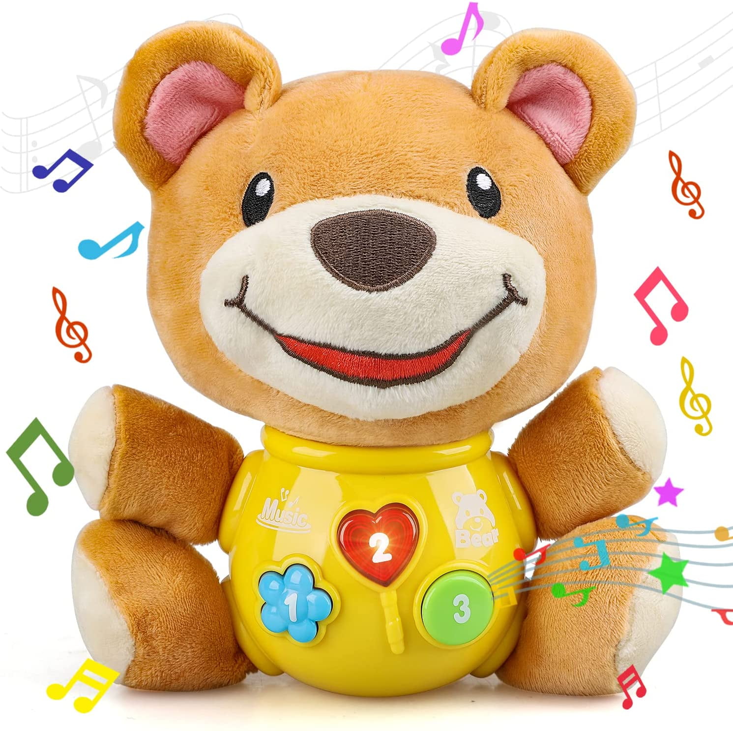 Plush Bear Baby Toys Newborn Baby Musical Toys for Baby 6 to 36