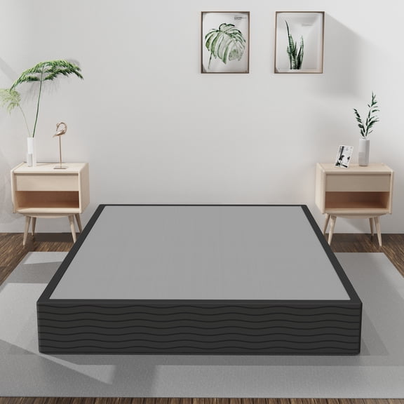 Queen Size 10-inch Box Spring, Heavy Duty Metal Queen Mattress Foundation with Fabric Cover, Noise-Free, Easy Assembly