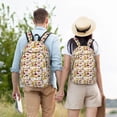 thumbnail image 6 of Balery Mushroom Vintage Canvas Backpack for Men and Women - Large Capacity, Durable Travel Laptop Bag for School, Work, Hiking, and Outdoor Activities, 6 of 7