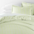 thumbnail image 6 of Duvet Cover Set - Ultra Soft & Breathable - Sage Rugged Striped for Twin Size Bedding by Comfort Canopy, 6 of 13