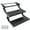 2 Steps-Black, variant on 1-Step RV Steps, Manual Retractable RV Steps, 400 LBS Load Capacity, Foldable Aluminum Alloy Camper Steps, Thickened Steel Plate Trailer Steps, Non-Slip Design, Ideal for RV, Trailer, Camper