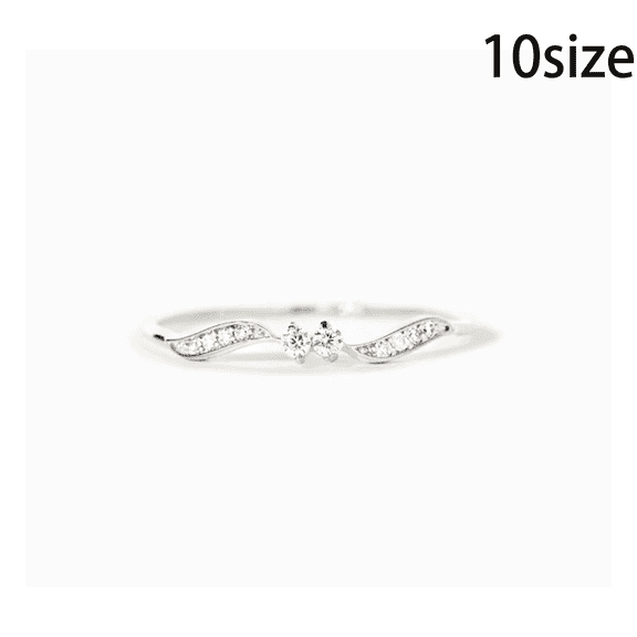 DESIGNICE Rings for Women Willow Leaf Shape Promise Ring Dazzling Wedding Band Size 10