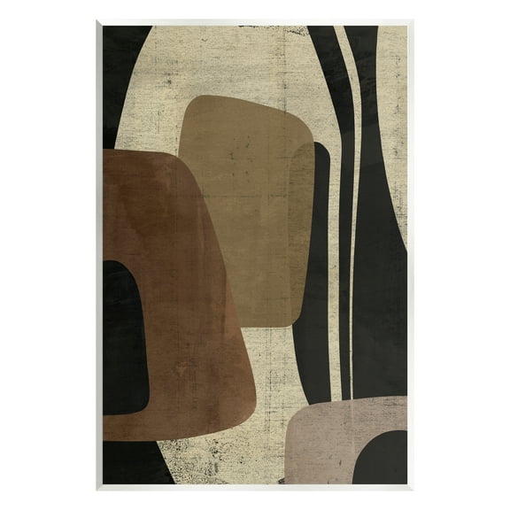 Stupell Industries Brown Retro Abstraction Abstract Painting Unframed Art Print Wall Art, 10 x 15