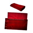 thumbnail image 2 of Organizador de joyas y collares, bolsa enrollable, portátil, con forro suave, estuche de viaje para joyas. Rojo, 2 of 9