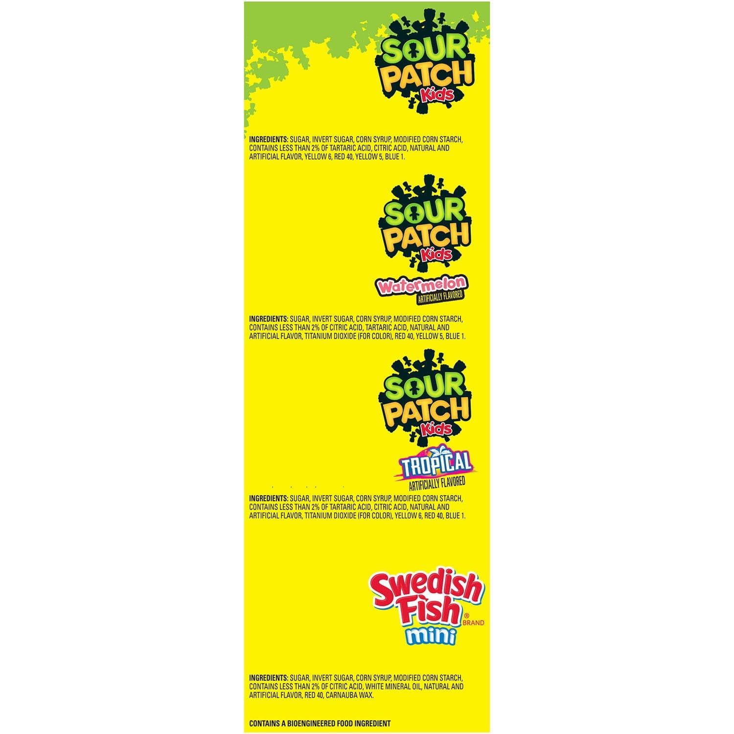 SOUR PATCH KIDS and SWEDISH FISH Candy, Fun Size, 200 count.Pack of 2