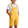 thumbnail image 4 of Coerni Little Boys Girls Twill Shortalls Toddler Kids Summer Bib Overall Shorts Straight Leg Loose Fit Cotton Short Overalls Romper, 4 of 9