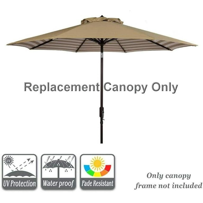 11 foot patio umbrella replacement frame Treasure Garden (Black Finish) : Patio, Lawn & Garden This canopy provides superior UV protection and resists fading and staining making it suitable for all weather conditions 11 ft cantilever umbrella replacement