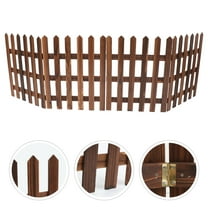 Omeite Outdoor carbonized anti-corrosion fence wooden fence fence garden lawn fence (carbonized color 50cm high 1.6 meters long)