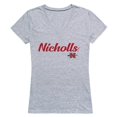 thumbnail image 1 of W Republic 555-138-HGY-03 Nicholls State T-Shirt Script pour Femmes University, Gris Chiné - Grand, 1 of 1