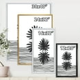 thumbnail image 4 of Designart 'Black and White Striped Under Tropical Leaf II' Modern Framed Canvas Wall Art Print, 4 of 5